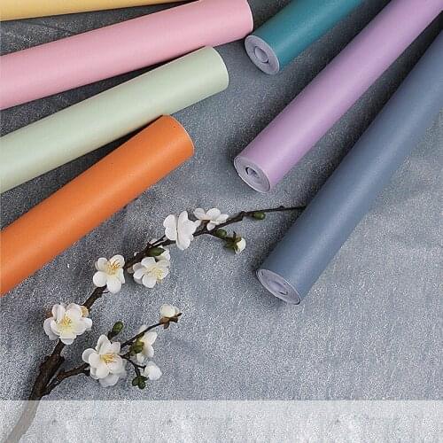 600cmx60cm Thick PVC Diatom Mud Wallpaper Waterproof Solid Color Bedroom Living Room Background Wallpaper Home Decoration