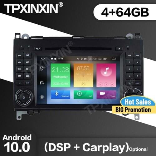 4+64G Car Radio 2 Din Stereo Receiver Android For Mercedes Benz B200 B-class W245 B170 GPS NAVI Auto Multimedia Player Head Unit