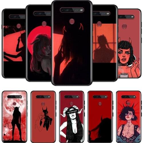 Fashion Devil woman For LG G8 V30 V35 V40 V50 V60 Q60 K40S K50S K41S K51S K61 K71 K22 ThinQ 5G Phone Case