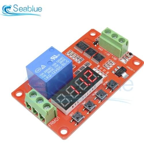 DC 5V/12V/24V Multifunction Self-lock Relay PLC Cycle Delay Time Timer Switch Module PLC Home Automation Delay Module