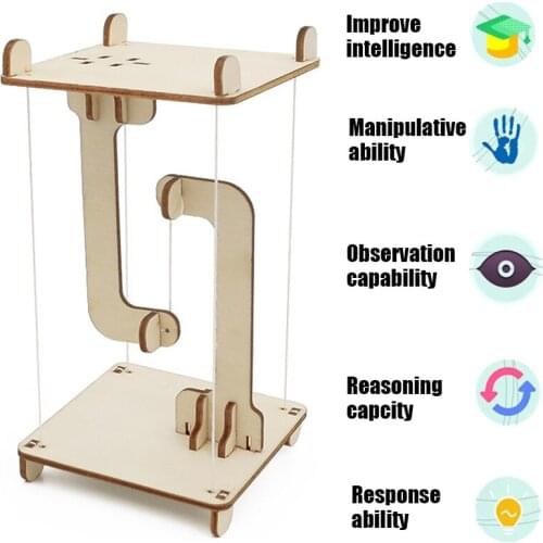 Wooden Anti-Gravity Diy Tensegrity Structure Floating Table Model Toy For Kids Child Gift Building Blocks