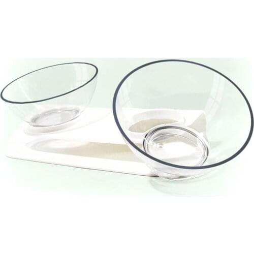 Double Cat Bowl Dog Bowl 15° Tilting Pet Supplies Cat Water Bowl For Cat Food Bowls For Dog Feeder Pet Products