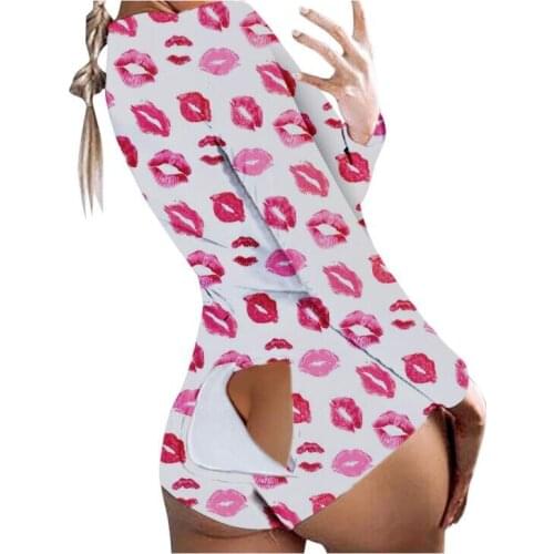 Fashion Street Sexy Autumn Winter Jumpsuits Pajamas Valentines Day Skinny Womens Jumpsuit Long Sleeve Bodycon Rompers Overalls