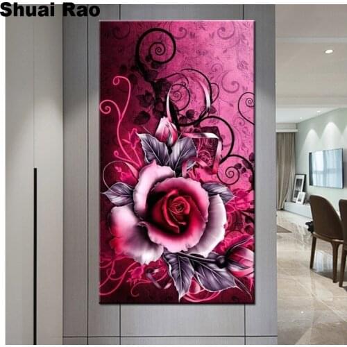 Red rose,still life diamond mosaic full square diamond painting diy handwork embroidery with diamonds large size home decor