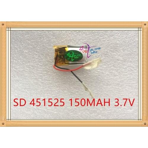 Liter energy battery 3.7V polymer lithium battery 451525 150MAH Bluetooth headset mouse and keyboard 501525