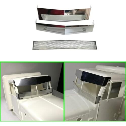 Metal Sunshading Board Sun Visor Explosion Proof Net for 1/14 Tamiya RC Truck Car New King 56344 56301diy Parts