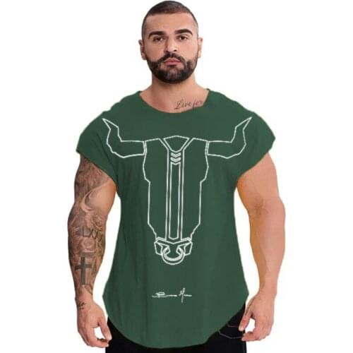 New Fashion Men T Shirt Brand Fitness Bodybuilding Shirt Men Fitness Sleeveless Vest Cotton Singlets Brand Muscle Shirt