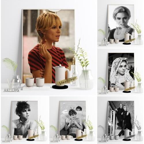 Edie Sedgwick Black White Wall Art Print Poster Movie Star Portrait Fans Collect Gift Actress Vintage Fashion Living Room Decor