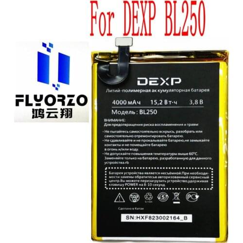 High Quality 4000mAh BL250 Battery For DEXP BL250 Mobile Phone