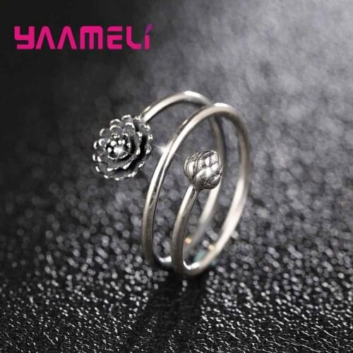 Personality 925 Sterling Silver Open Rings For Women High Quality Creative Fashion Jewelry Wholesale Dropshipping