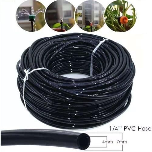 5/10/20/30/40/50m Garden Watering Hose 3/5 4/7mm PVC Drip Pipe micro Irrigation Watering System Tubing Sprinkler for Greenhouse