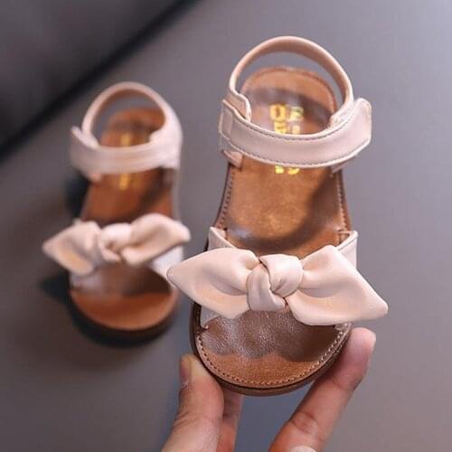 Casual Butterfly-knot Non-slip Shoes Kids Toddler Baby Shoes Summer Korean Children Girls Princess Beach Sandals for Girls Shoes