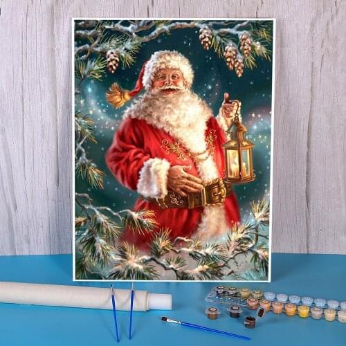 Christmas Santa Claus DIY Painting By Numbers Kit Oil Paints 50*70 Boards By Numbers Home Decor For Handicraft