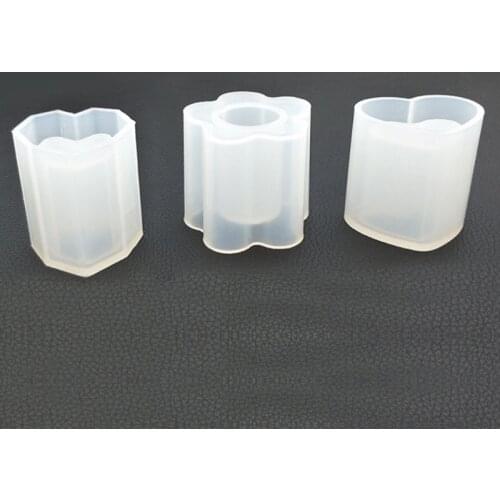 Silicone Mold Pen Holder Container Storage DIY Epoxy Resin Flower Heart Shape Crafts Desk Decoration Jewelry Making Molds