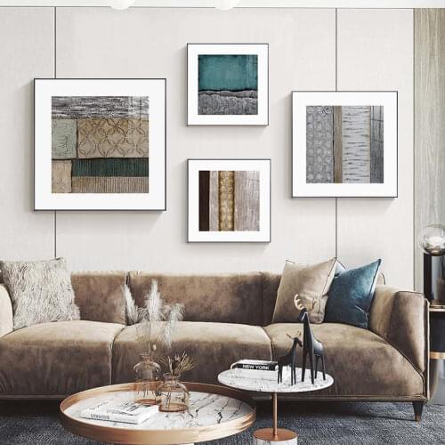 Modern Simple Color Matching Abstract Living Room Decoration Painting Sofa Background Wall Light Luxury Painting Entrance Mural