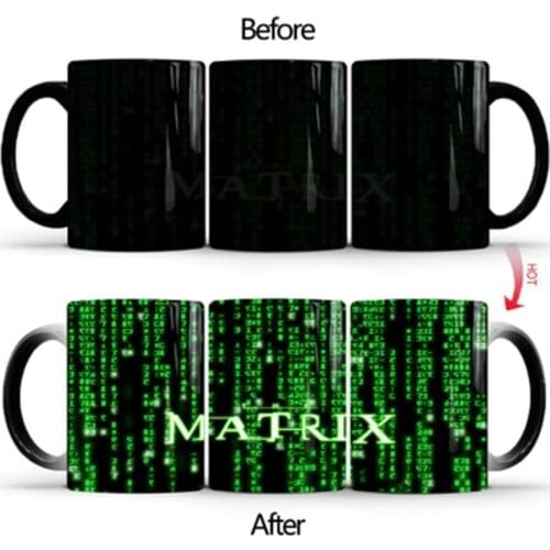 The Matrix Color Change Heat Sensitive Magic Ceramic Tea Milk Coffee Mug