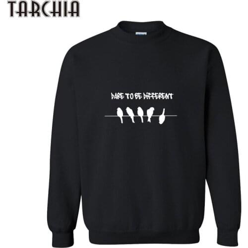 TARCHIA Brand Hoodies Men Skateboard Streetwear Hip Hop Sweatshirts Outwear Tracksuits Male DARE TO BE DIFFERENT Printed Hoodies