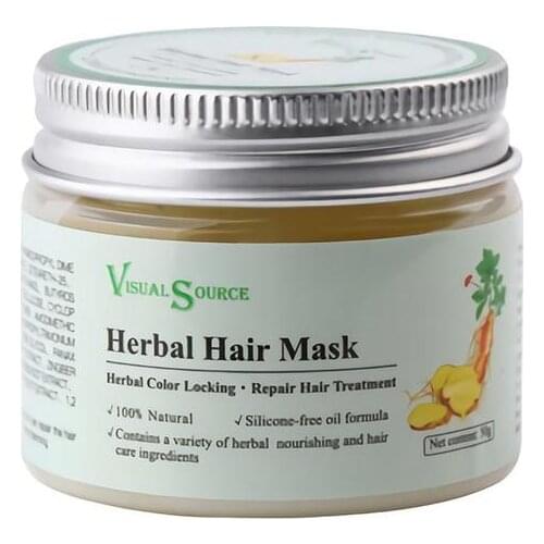 50ml Herbal Ginger Hair Mask Repair Damage Hair Root Scalp Treatment Ginseng Polygonum Multiflorum Angelica Sinensis Hair Care