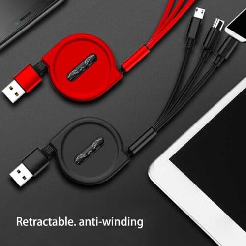 All in one usb charge cable for oppo huawei vivo new retractable multi charging cord for samsung xiaomi lg nokia andriod tablet
