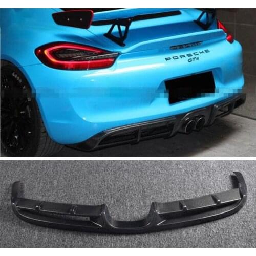High Quality ABS / CARBON FIBER REAR BUMPER TRUNK LIP SPOILER DIFFUSER For Porsche 981 Cayman / Boxster 2013 2014 2015 2016