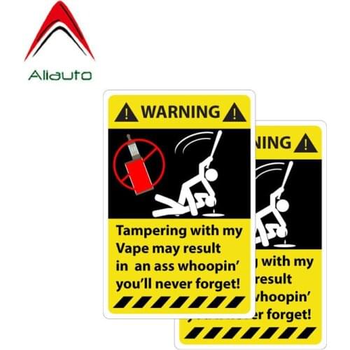 Aliauto 2 X Funny Car Stickers Tampering with My Vape May Result Accessories PVC Decal for Jeep Renegade Turk Vw T4,11cm*7cm
