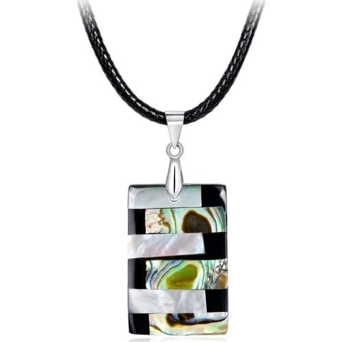 HC Fashion Nature Shell Pendant Necklace Women Bohemian Party Jewelry Trendy Geometric Joint Abalone Shell Choker Necklace F