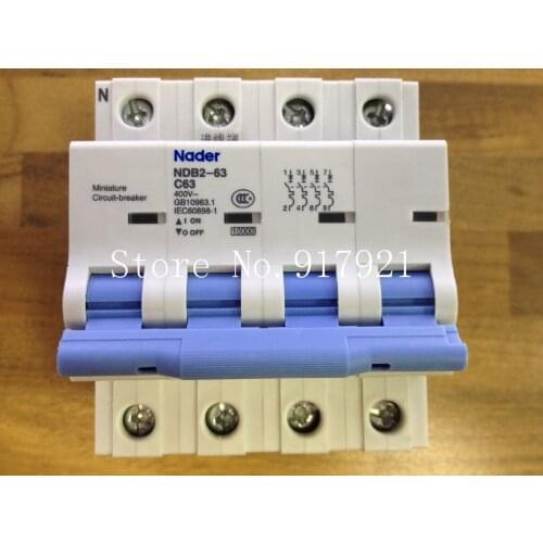 [ZOB] The letter NDB2-63 Nader genuine new C63 mini circuit breaker 4P63A air switch