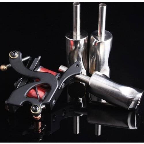 1PCS 25MMStainless Steel Tattoo Grip With Back Stem Professional Tattoo Machine Grips Tattoo Tubes Tips Tool Free Shipping