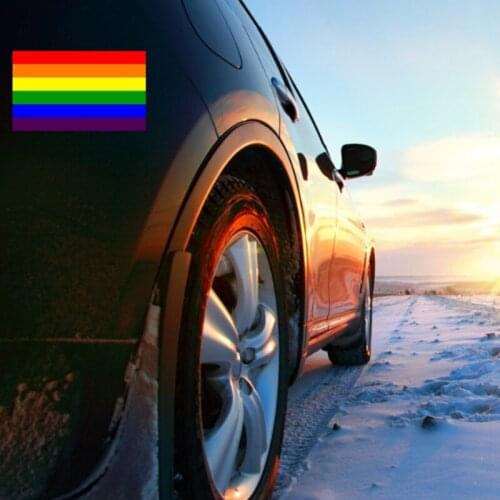 3 Packs Of 6.5x11.5cm Car Rainbow Sticker Automobiles Pride Car Decal Durable Car Stickers Automobiles Exterior Accessories #2