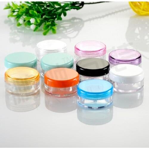 30pcs/lot 3g Travel Face Cream Lotion Cosmetic Container Refillable Bottles Plastic Empty Makeup Jar Pot 9 Colors