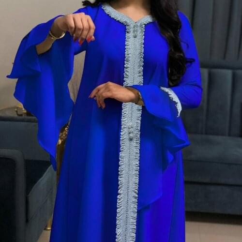 Arabic Dress Tassel White Abaya Women Djellaba Muslim Fashion Islamic Clothing For Girls Lotus Sleeve Robes Plus Size Boubou