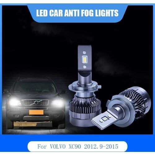 2Pcs For VOLVO XC90 2012.9-2015 LED Car Lights Anti Fog Lamp H7 H9 6000K 12V Car LED Light Headlight Bulbs Kit Auto White Bulb
