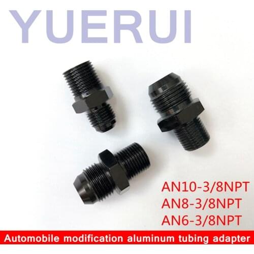 Automobile Oil Cooler modification aluminum tubing adapter AN10-3/8NPT AN8-3/8NPT AN6-3/8NPT