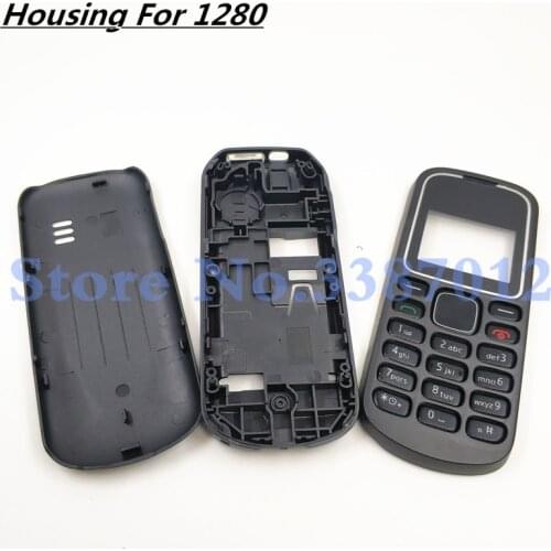 Full Housing Case Cover For Nokia 1280 Facing Frame + Middle + Back cover + Keypad Cell Phone Part With Logo