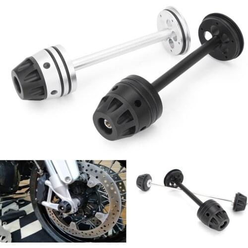 CNC Aluminum Motorcycle Front Rear Axle Fork Sliders Crash Protector Guard For BMW R NINE T 2014 2015 2016