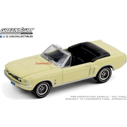 GreenLight 1:64 1967 Ford Mustang Convertible boutique alloy car toys for children kids toys Model original box