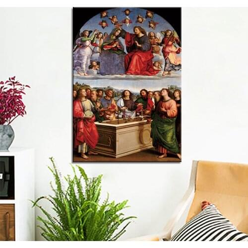 Hd Prints Virgin Mary Poster Figures Picture 1 Panel Wall Artwork Modular Canvas Painting For Living Room Framed Home Decoration