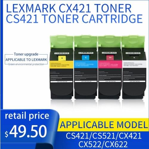 Toner Cartridge for Lexmark CX421dn CS321 CX522 CX622dn cs421 cs521 cs621toner