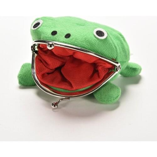 10X12cm Narutos Kunai Ninja Weapon Frog Shape Cosplay Coin Purse Wallet Soft Furry Plush Luma Doll Toy