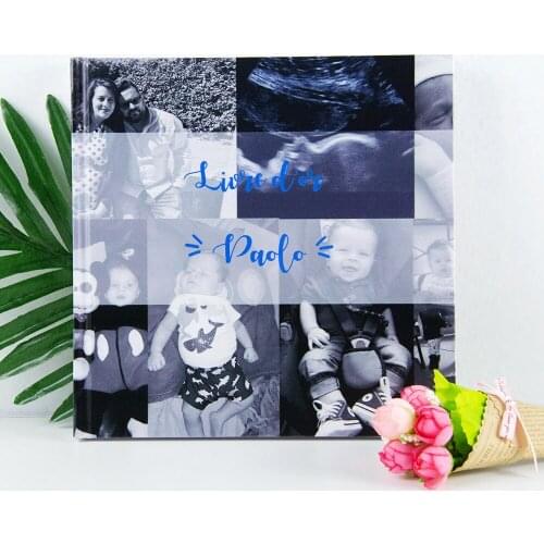 Personalized Baby Shower Guest Book,Custom Baby Shower Book,Photo Guestbook Gift for the Baby,Party Memory Book Navy Blue Letter