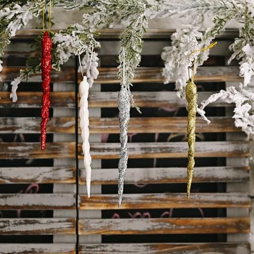Icicle Pendant Christmas Tree Hanging Ornament DIY Accessory Christmas Party Decoration For Home New Year Party decor