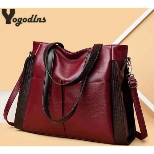Casual Tote Bag Female Luxury Handbag Large Capacity Shoulder Bag for Women Ladies Vintage PU Leather Crossbody Bag Sac A Main