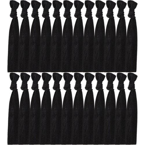 50pcs knotted hair ring 1cm headband black girl women flat headband can be used as bracelet Hair Rope HairAccessories