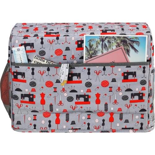 Sewing Machine Dust Cover With Pockets For Needles Sewing Machine Accessories Storage Bag Household For Women
