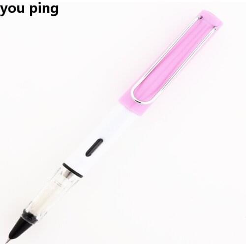 High quality 555 Purple white Business office 4 types nib Fountain Pen student School Stationery Supplies ink pen