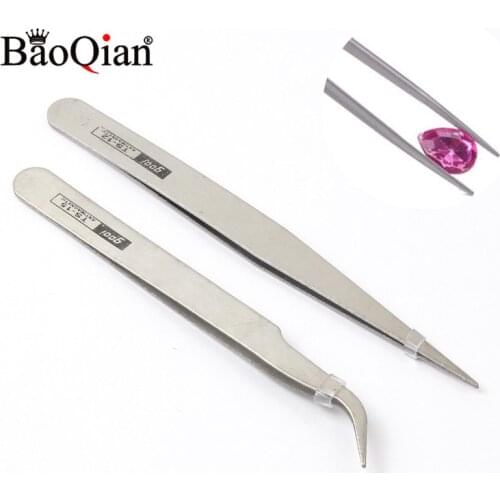 Sewing Tools Excellent Quality Bend Straight Tweezers Stainless Steel Anti-static Cross Sewing Accessories Tools Supplies DIY