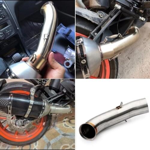 Slip on For KTM DUKE 390 250 125 Duke RC 390 RC390 2017 2018 Motorcycle Exhaust System Muffler Middle Pipe Connect Adapter