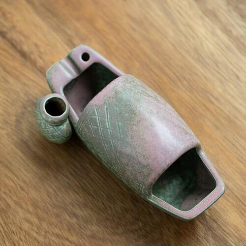 Straw Boat Creative Ashtray Fashion Personality Home Living Room Office Retro Ceramic Ashtray with Multifunctional Cover