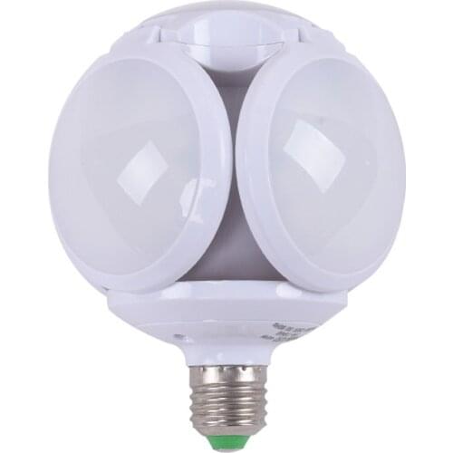 LED Football Lamp Bulb High Brightness Adjustable Angle Eye Protection No Flicker 45W E27 85-265V AC Folding Bulb