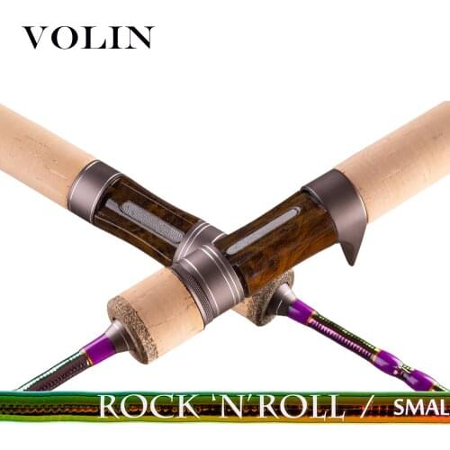 Volin NEW Spinning UL Trout Fishing Rod 1.53m 1.68m Baitcasting Rod Solid Top Tip Carbon Rockfishing Rod Travel Fishing Pole